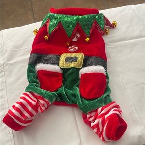 Elf Doggie Outfit for 5-6 pound dog